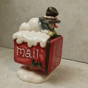 Snowman on mailbox